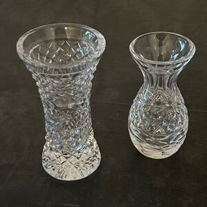 Waterford Crystal Clear Vase Duo